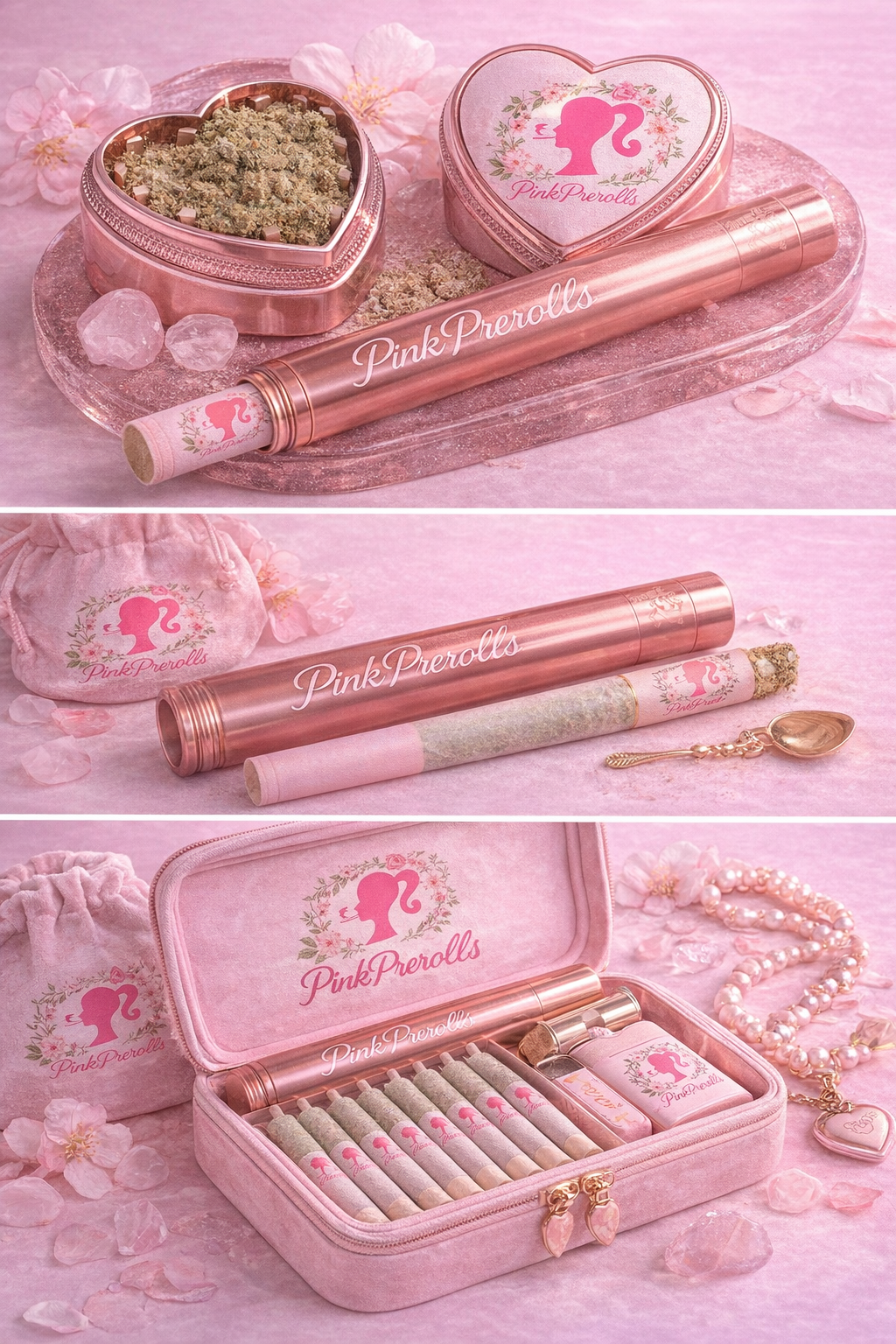 Pink PreRolls signature accessories and close-up ritual details